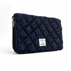 Harris Tweed Quilt Shoulder Bag In Blue