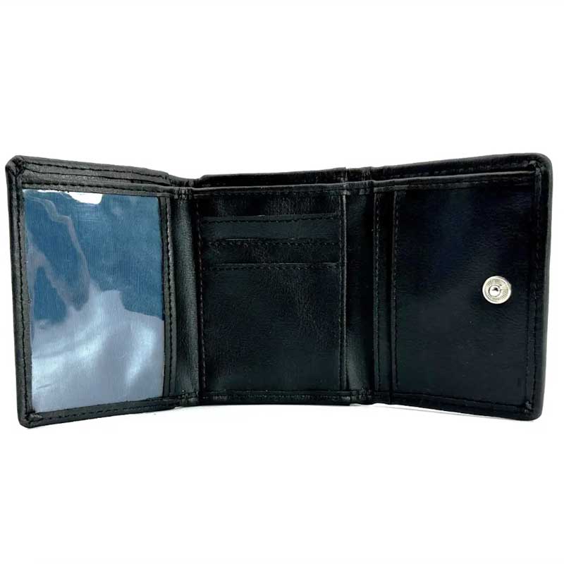 Harris Tweed Trifold Purse In Blue/Pink Check - Afbeelding 5