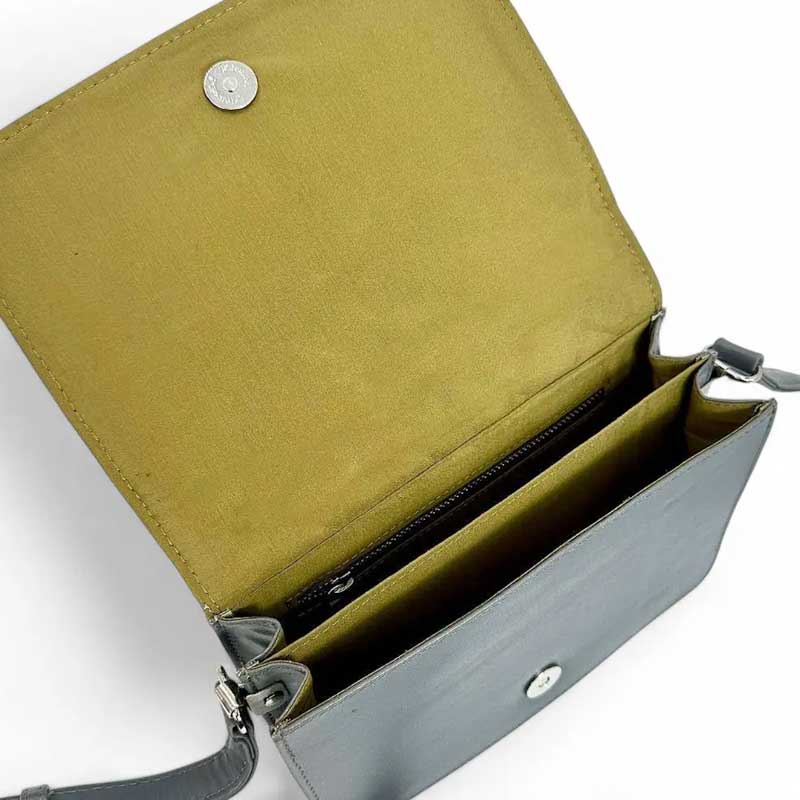 Harris Tweed Quilt Shoulder Bag In Turquoise Herringbone - Afbeelding 4