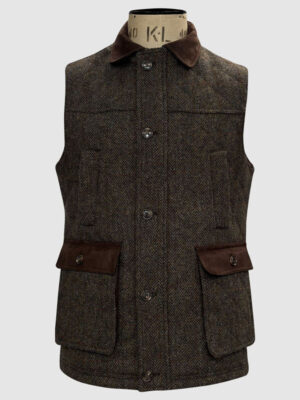 Harris Tweed Gilet, Bodywarmer Brown