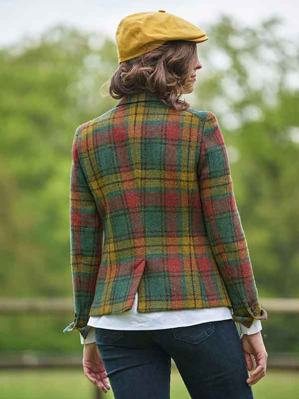 Harris tweed Dames Jasje Ava In Colorful Tartan - Afbeelding 2