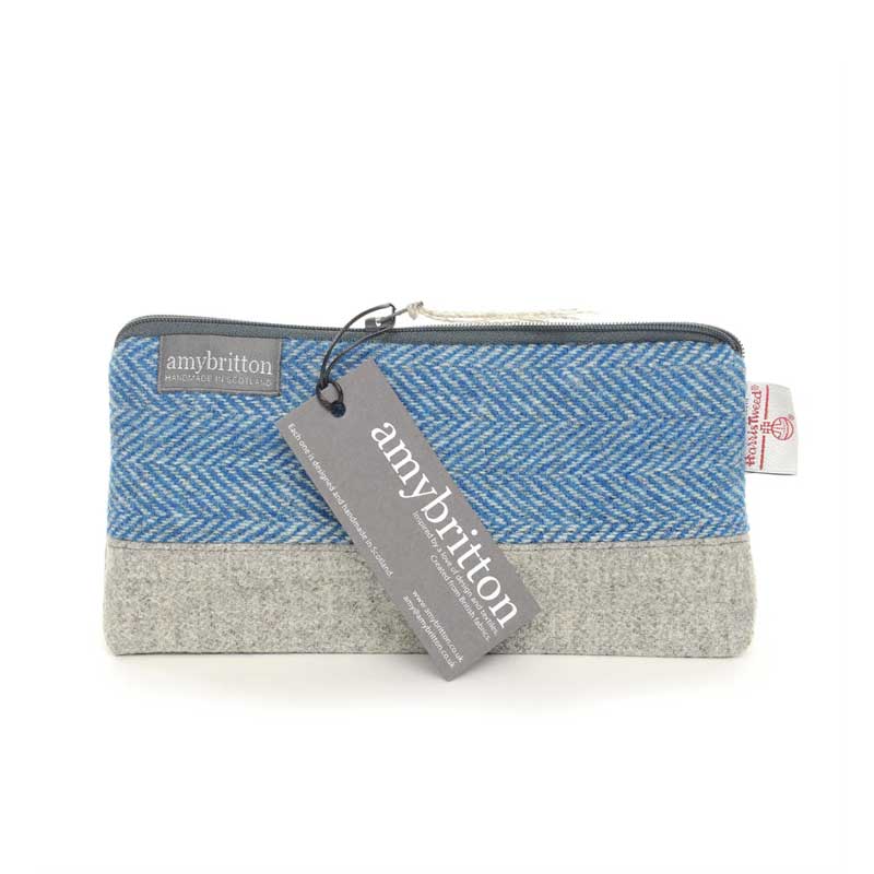 Harris Tweed Landscape Cosmetic Bag Kingfisher