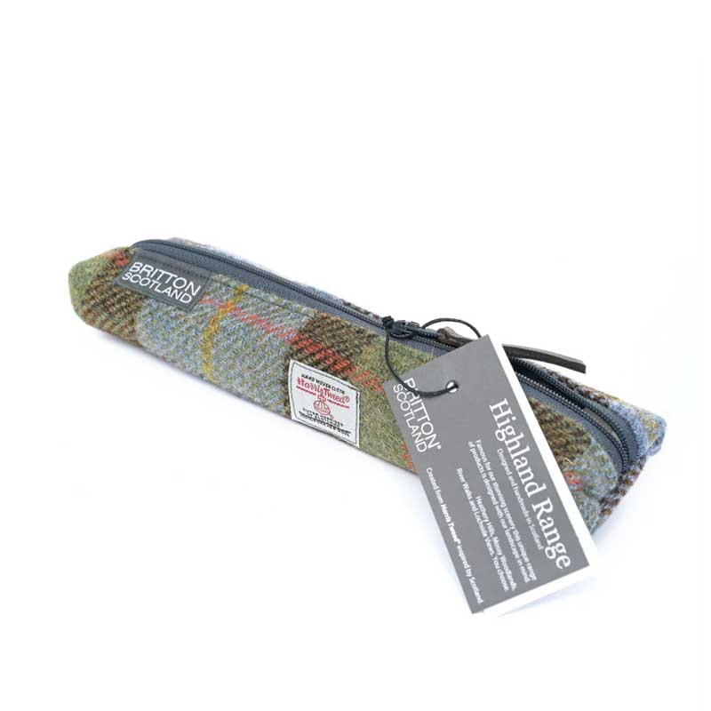 Harris Tweed Highland Range Slim Pencil Case McLeod Plaid - Afbeelding 2