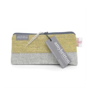Harris Tweed Landscape Cosmetic Bag Lichen Green