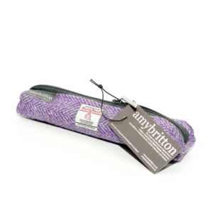 Harris Tweed Landscape Slim Pencil Case Heather Purple